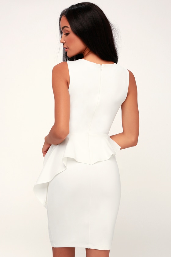 White Ruffle Dress